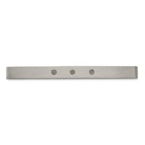 Stainless Steel Brushed Enameled Tie Bar 50x4mm Wide Tie Clip for Men