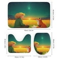 thumbnail image 3 of Boy And Fox Watching Stars Shower Curtain Bathroom Sets Toilet Lid Rug, Bath Mat And Contour Mat, Shower Curtain 4Pcs, 3 of 8