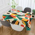 thumbnail image 2 of Yayeee Tablecloths 54" x 54" Rectangle Wrinkle Resistant Party Table Cover, Beige Geometric, 2 of 8