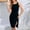 *Black, variant on ClodeEU Women's Crewneck Sleeveless Tank Bodycon Dress,Casual Side Slit Elegant Fitting Midi Dress Blue,Womens Plus L