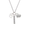 thumbnail image 2 of Delight Jewelry Acrylic Small Paw Mirror Silvertone Always My Mother Bar Zoe Necklace, 2 of 4