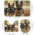 thumbnail image 3 of Bath Rug Set 4 Piece German Shepherd Dog Print 4 Piece Bathroom Rug Set,Four Piece Bathroom Sets Including Shower Curtain Sets and Hooks, 3 of 8