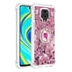 thumbnail image 2 of Funda para Xiaomi Redmi Note 9S/Note 9 PRO con Brillo Líquido Flotante, Purpurina, Parachoques y Anillo Giratorio Soporte, 2 of 5