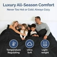 thumbnail image 4 of CGK Linens Premium Down Alternative Comforter - Twin Size All-Season Fluffy & Cozy Duvet Insert, Black, 4 of 7