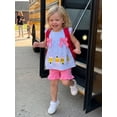thumbnail image 4 of BemeyourBBs Toddler Baby Girl Back to School Outfits Kindergarten Outfits Baby Girl First Day of School Outfit Plaid Print Fly Sleeve Tunic Shirt Tops Ruffle Shorts Set Toddler Girls Summer Clothes, 4 of 9