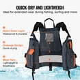 thumbnail image 4 of KFFKFF Water Sports Safety Vest (PFD), Equipped with Water-Resistant Nylon & 80N Buoyancy, Ideal for Various Water Activities - Fishing, Kayaking, Surfing, etc., Suitable for Both Men and Women S, 4 of 9