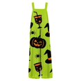 thumbnail image 6 of Evdexr Womens Halloween Jumpsuits 2026 Witch Hat Pumpkin Printed Rompers Wide Leg Sleeveless Square Neck Overalls Hippie Lightweight Costumes with Pockets S, 6 of 6