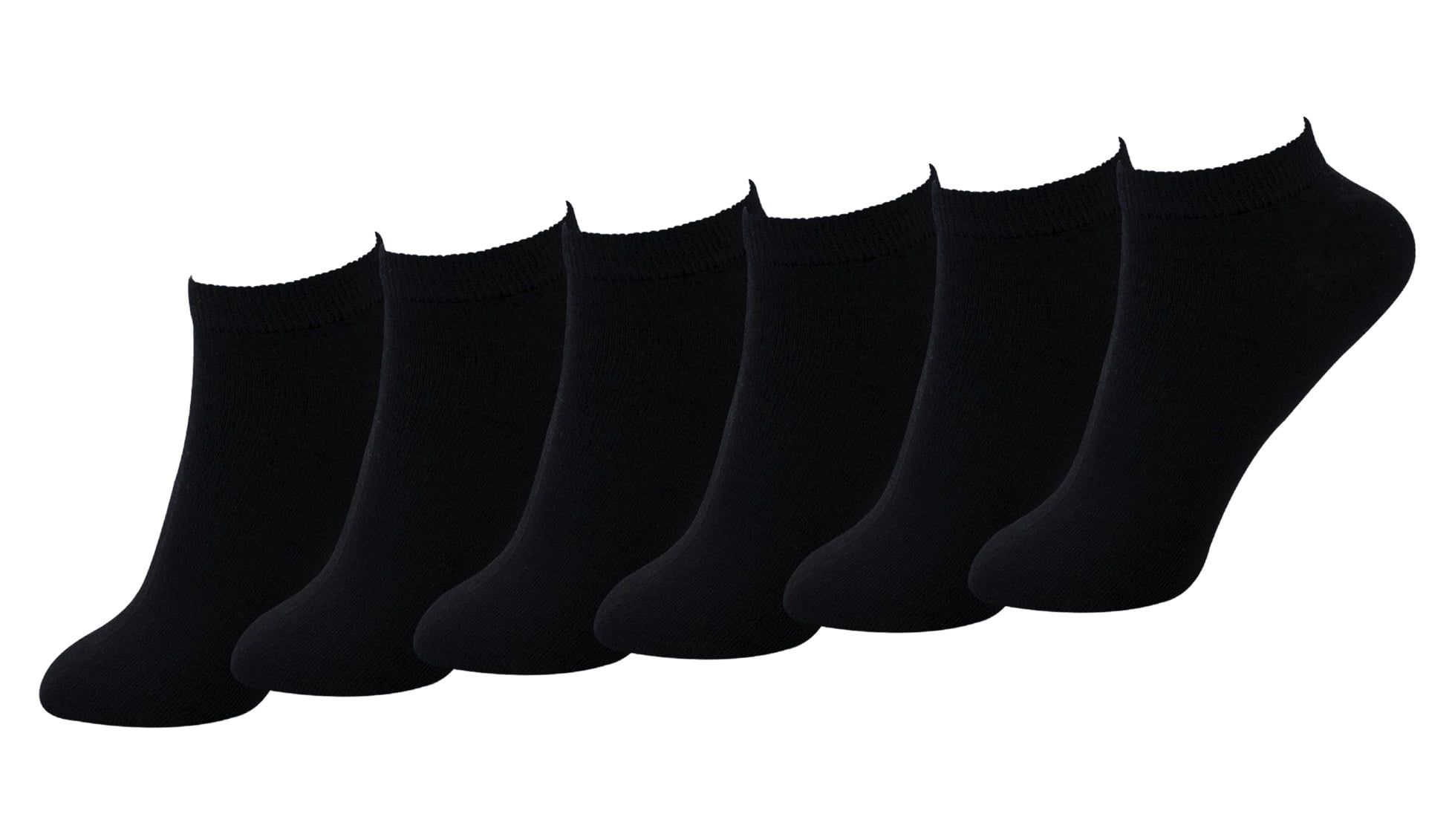 3 Pairs Women's Black Socks Cotton Moisture Wicking Extra Heavy Cushion