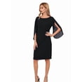 thumbnail image 2 of Womens Chiffon Dresses Flutter Sleeve Party Wedding Cocktail Dress Black XL, 2 of 7