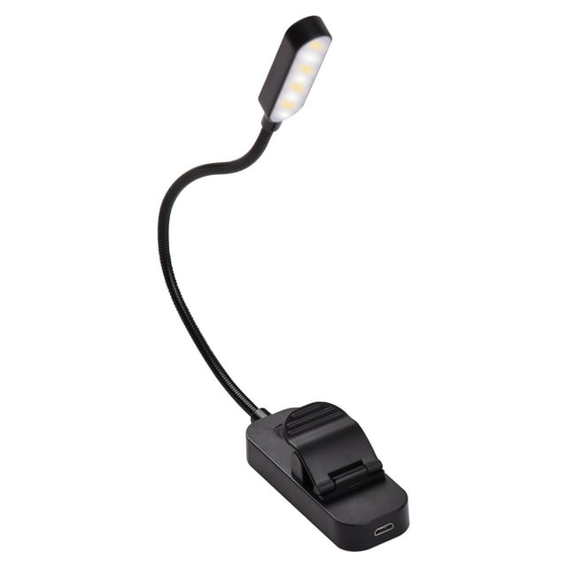 Amdohai USB Rechargeable 8 LEDs Book Light Clip On Reading Light LED Lamp Eye Protection
