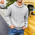 thumbnail image 1 of pstuiky camisas de manga larga para hombre, Blusa informal y moderna de color liso con capucha, manga larga y bolsillos abotonados para hombre salir tops m, 1 of 8