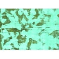 thumbnail image 1 of Ahgly Company Machine Washable Indoor Rectangle Abstract Turquoise Blue Modern Area Rugs, 5' x 8', 1 of 4