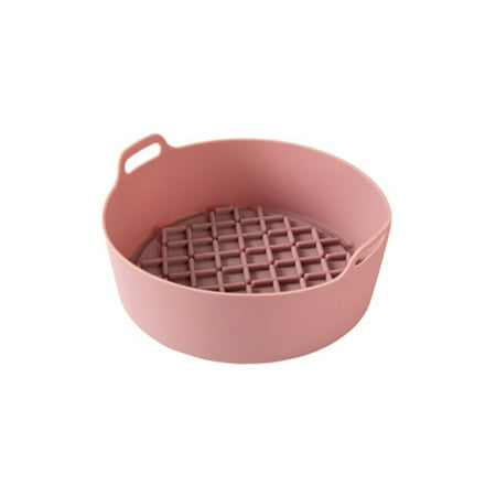 

AirFryer Silicone Pot Multifunctional Air Fryers Oven Accessories Bread Fried Chicken Pizza Basket Baking Tray Baking Dishes pink