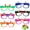 Purple, Green, Orange, Rose Red, Blue, Black, variant on 12 Pcs DIY Building Bricks Glasses Building Blocks Games for Kids Creative Building Block Birthday Party Supplies