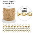 thumbnail image 2 of ZTTD 32.8 Feet Chain Link Thin Stainless Steel Chain Spool Bulk Necklace With Lobster Clasp And Rings For Jewelry Making DIY Bracelet Anklet A, 2 of 4