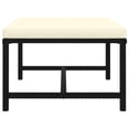 thumbnail image 2 of Reno Outdoor Sectional Footrest Ottoman, Black Rattan, Ivory Polyester, 2 of 6