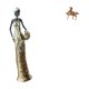 thumbnail image 1 of Figura de escritorio,Figuritas africanas,artesanías,artículos de escritorio coleccionables,Estatua de dama tribal,pieza de arte para decoración del hogar,Figura de caballo,Adorno de, 1 of 8