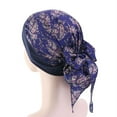 thumbnail image 6 of Racing Butterfly Women Cancer Head Scarf Chemo Hair Loss Hat Turban Pre-Tied Headwear Bandana New, 6 of 9