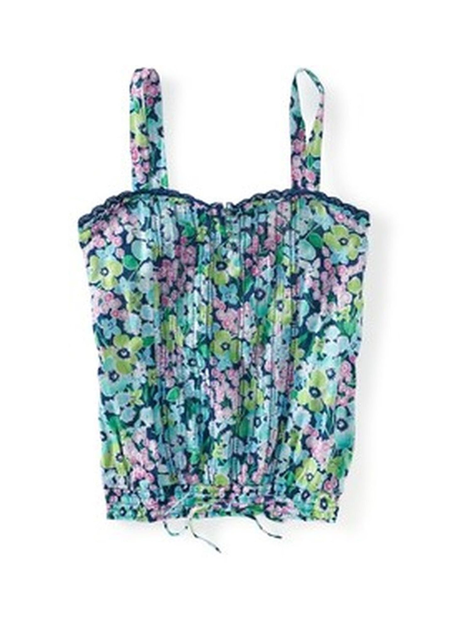 AEROPOSTALE Womens Banded Floral Woven Tank Top