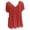Red, variant on LEAVINGSUO Women's Tops and Blouses Plus Size Clearance $5 Womens Tops Women Plus Size Short Sleeves V-Neck Print Blouse Pullover Tops Shirt
