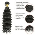 thumbnail image 3 of Ustar Deep Wave Brazilian Human Weave Hair 100% Unprocessed Virgin Brazilian Human Hair Bundles Extensions Natural Color 18 inch, 3 of 5