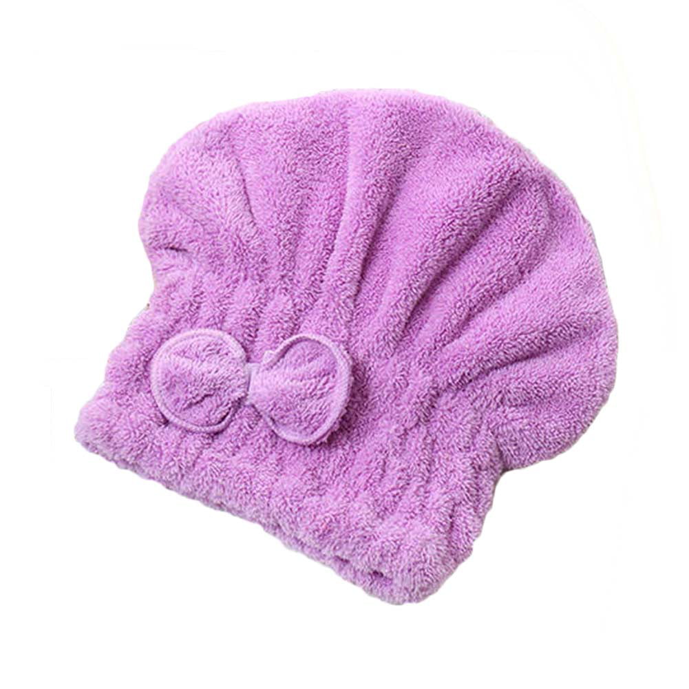 Details about   Lady Microfiber Towel Quick Dry Hair Drying Bowknot Wrap Hat Cap Spa Bathing 
