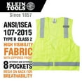 thumbnail image 2 of Klein Tools High-Visibility Safety Vest - Xl, 2 of 8