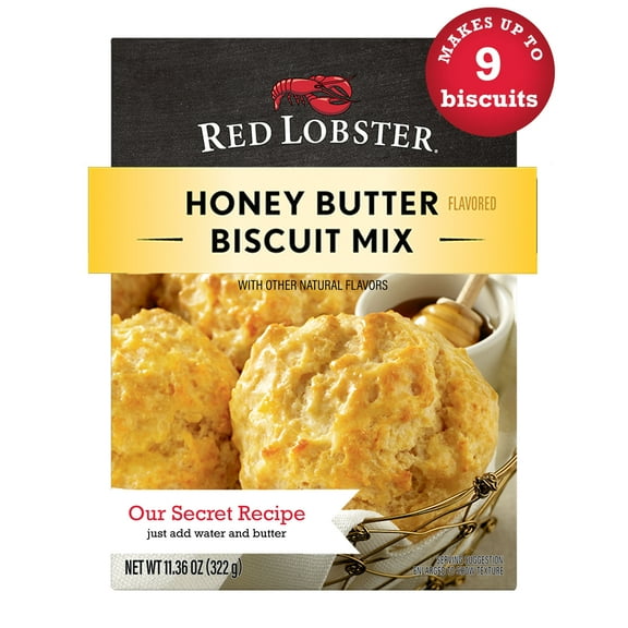 Red Lobster Honey Butter Biscuit Mix, Honey Butter Flavored, Homemade Biscuit Mix, 11.36 Oz Box