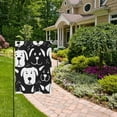 thumbnail image 5 of Black White Dog Face Garden Flag 12X18 Double Sided Yard Flags for Outside Outdoor All Seasonal Decoration, 5 of 6