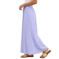 thumbnail image 4 of Roncen Boho Long Eyelet Skirts for Women Summer Casual Elastic High Waisted Flowy Beach Vacation Maxi Skirt with Pockets, 4 of 8