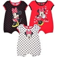thumbnail image 1 of Disney Baby Girls' Minnie 3 Pack Rompers, 1 of 8