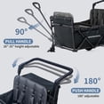 thumbnail image 4 of MOONCOOL 4 Seater Stroller Wagon, Quad Stroller Wagon for 4 Kids, Push Pull Collapsible Toddler Wagon Stroller with Canopy, Convertible Seats, 5-Point Harnesses, Snake Tray, 4 of 5