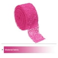 thumbnail image 3 of Unique Bargains Lace Trim 10 Yards 1.6 Inch Flower Elastic Lace Ribbons for Package Decoration Wedding Headbands Rose Red, 3 of 5