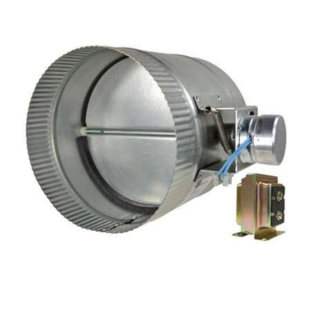 Suncourt 307113C 12-Inch Diameter Normally Closed Electronic HVAC Air Duct Damper with Power Supply