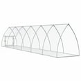thumbnail image 4 of vidaXL Rabbit Hutch Silver 600x105x120 cm Galvanised Steel, 4 of 5