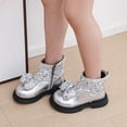 thumbnail image 6 of LYHao Children Shoes Fashionable Flat Boots Comfortable Soft Sole Children Boots Boots ,Girls Boots Sizes 3 Silver(11-11.5 Years), 6 of 6