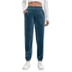 thumbnail image 2 of Karight Women's Velour Pants Soft Velvet Straight Leg Sweatpants Elastic Waist Warm Lounge Pant with Pockets, 2 of 5