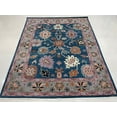 thumbnail image 7 of EORC T.BLUE / Gray Hand Knotted Wool Traditional Colorful Mahal Classic Rug, 8' x 10, 7 of 7