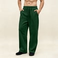 thumbnail image 2 of Pants for Mens Drawstring Waist Wide-Leg Loose-Fitting Long Pants Sports Pants With Pockets Sizes XS-2XL, 2 of 7