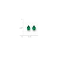 thumbnail image 5 of 14K White Gold Emerald Earrings, 5 of 5