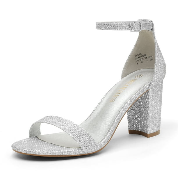 Dream Pairs Sandalias de tacón bajo con tiras para mujer Dream Pairs CHUNK