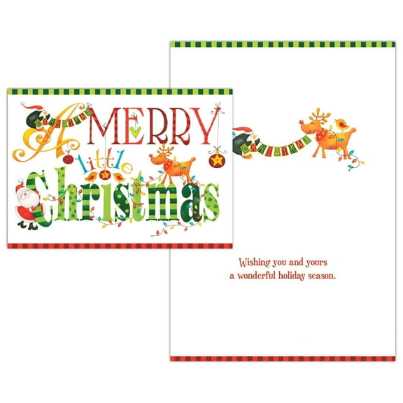Boxed Christmas Cards by Crown Point Graphics, Merry Little Christmas - 16 Cards