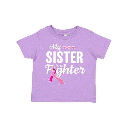 

Inktastic Breast Cancer Awareness My Sister is a Fighter Gift Toddler Boy or Toddler Girl T-Shirt
