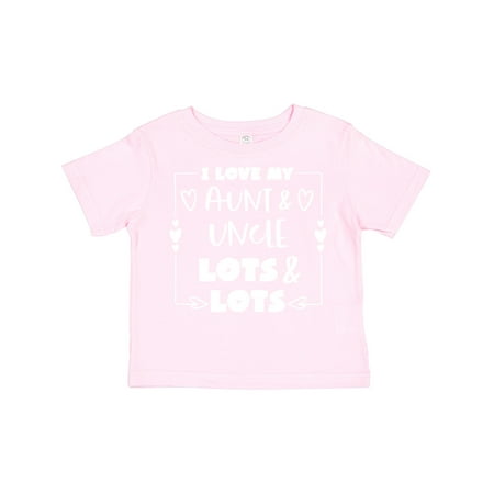 

Inktastic I Love My Aunt and Uncle Lots and Lots- Valentines Day Hearts Gift Toddler Boy or Toddler Girl T-Shirt