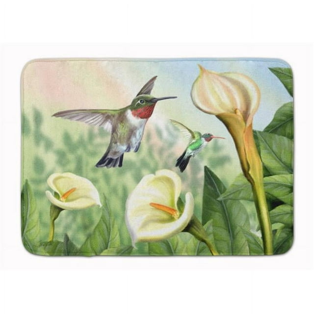 Carolines Treasures PTW2058RUG Lily & the Hummingbirds Machine Washable Memory Foam Mat