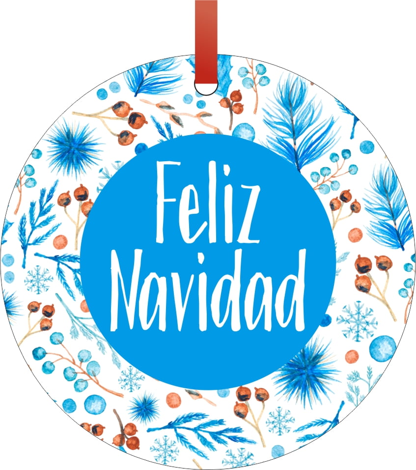 Spanish Feliz Navidad Merry Christmas Hanging Ornament Christmas DÃ©cor