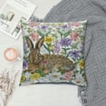 thumbnail image 2 of COMIO Beautiful Flowers Bunny Satin Pillowcase for Hair and Skin Pillowcase-Slip Cooling Satin Pillow Covers with Envelope Closure,Standard Size-Easter Decoration,Multicolored, 2 of 5