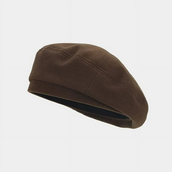 SikaFu Autumn and Winter Solid Cotton Buckle Beret Painter Hat Octagonal Hat Women and Girl 08