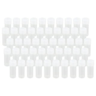10mL Sample Cups 5Pcs Sample Containers Leak Proof Screw Cap for Lab Home  White
