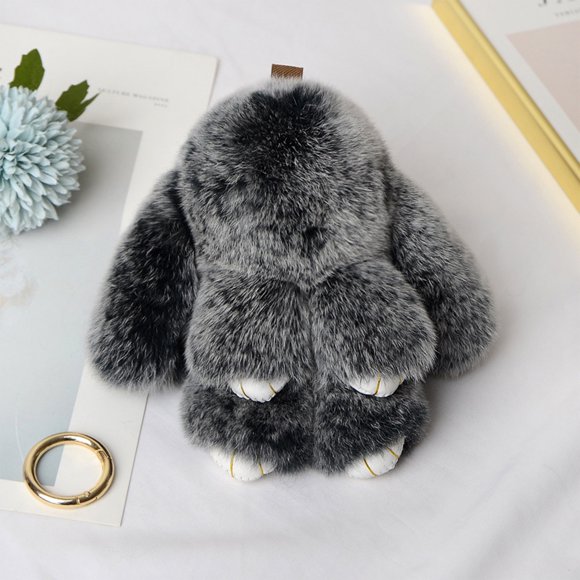 Cute Bunny Stuffed Animals Bag Charms Fluffy Soft Rabbit Plush Toy Key Chains Easter Gifts for Kids